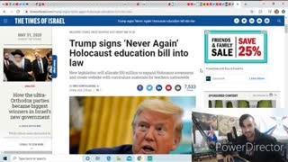 AS THE WORLD BURNS - TRUMP SIGNS HOLOCAUST EDUCATION BILL WHILE NO ONE IS LOOKING (MIGA 2020)