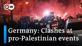 Police report 65 officers injured at unauthorized pro-Palestinian demonstrations | DW News