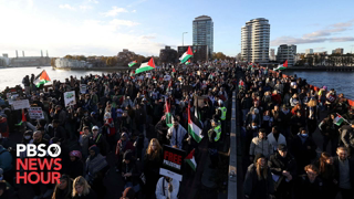 Tensions rise in U.K. amid large-scale protests over Israel-Hamas war