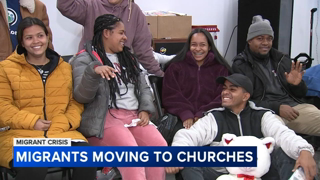 Chicago migrants move out of police stations and into churches