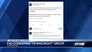 Jewish community reacts to antisemitic display at FAU as the university denounces group's presenc...