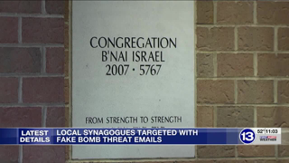 Local synagogues target of false bomb threats Tuesday, Jewish leaders say