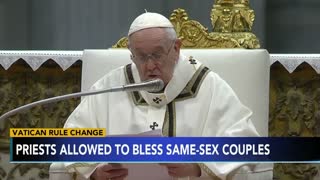 Pope says priests can bless same-sex unions, requests should not be subject to moral analysis