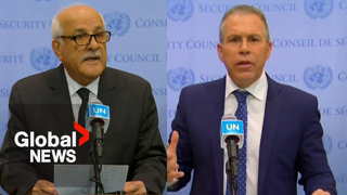 Israel calls Gaza attacks “war crimes,” Palestinian observer says they are not "subhuman" at UN