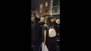 Irish Antifa Stephen Bedford Drives Car into One Anti-Migrant Protester while Livestreaming.