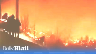 Ukraine forces blown up four fuel tanks on a supply train crossing the Severomuysky Tunnel in Russia