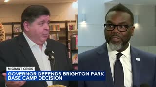 Governor defends decision to shut down Brighton Park migrant camp