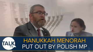 Hanukkah Menorah Put Out With Fire Extinguisher By Polish MP Grzegorz Braun