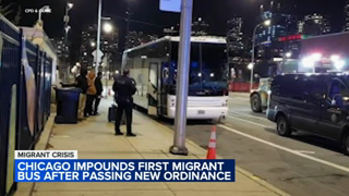 Chicago impounds 1st migrant bus since passing new ordinance