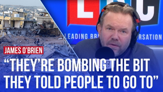 Israel's response 'can't be defended anymore', says James O'Brien | LBC