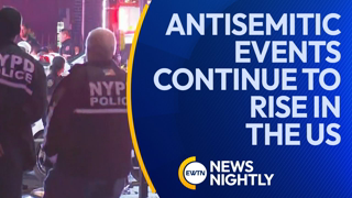 Interviewer can't keep a straight face: Antisemitic Events Continue to Rise In Parts of the US | EWTN News Nightly