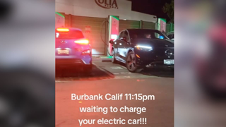 Insane Waiting Line To Charge electric Cars In California