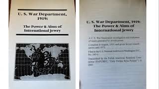 US War Department 1919: Power and Aims of International Jewry