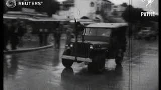 PALESTINE: Jewish terrorist gang, Irgun, attack on Haifa Police HQ (1947)