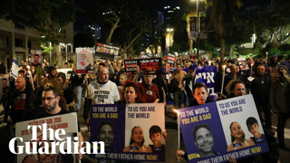 Hundreds protest in Tel Aviv after Israel kills three hostages by mistake