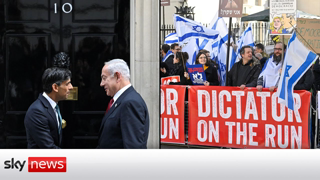 Sunak urges Netanyahu to 'uphold democratic values' as protestors gather in Downing Street