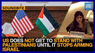 “US Does Not Get To Stand With Palestinians Until It Stops Arming Israel” | Dawn News English