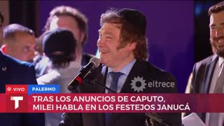 JAVIER MILEI HABLÓ EN LA FIESTA DE JANUCÁ: "Después de tantos años de oscuridad, va a salir la luz"