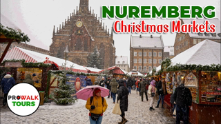 Christmas Markets of Nuremberg, Germany - Day Walk - 4K 60fps with Captions