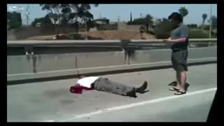 Hispanics jump black guy over road rage