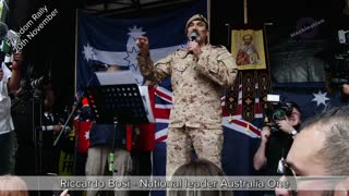 SydneyFreedomRally   Riccardo Bosi   National leader Australia One