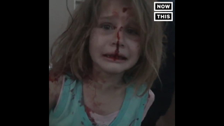 Terrified Syrian Child Calls For Her Father After Airstrike | NowThis