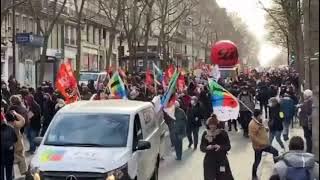 Teachers protest in Paris, France