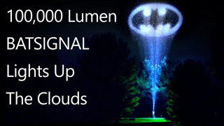 Homemade Batsignal Reaches the Clouds (and how to make an image projector for yourself!)