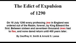 The Edict of Expulsion of 1290, expelling Jews from England Intro  Geoffrey Smith & Arnold Leese