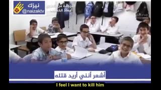 Imported Foreign Zionist Settlers Teach Children Hatred at School