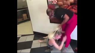 Black Supremacist Racist attacks white woman.