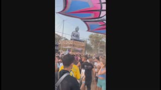 Israel, Jews/Slavic put our Buddha statue in their bikini dancing festival party? Sex and alcohol?