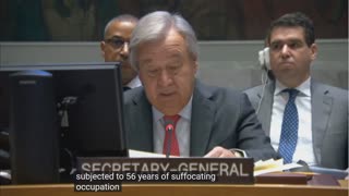 (October 22th, 2023) UN chief telling the truth on how Tengu 56 years colonial occupation Palestinian land (Just like how Tengu trying to do to Japan before, Long ago), And Tengu trying to shut him down, UN chief must be protect now