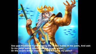 Damamūka Sūtra- Poseidon asking dharma and test to 500 merchant (Credit to Takakusu Junjiro)