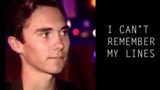 "DAVID HOGG FORGETS LINES crisis actor