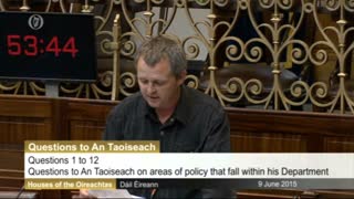 Irish MP reads out quotes made by Israeli Ministers in 2014 and 2015