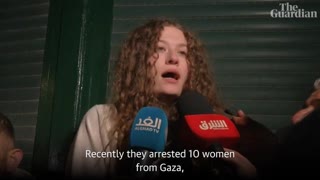 Freed activist Ahed Tamimi speaks of plight of Palestinians held in Israeli prisons