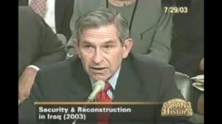 American Lincoln Chafee catches out Jew Wolfowitz lies in Senate Hearing