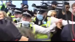 LONDON - The people raid media offices of channel 4 & ITV