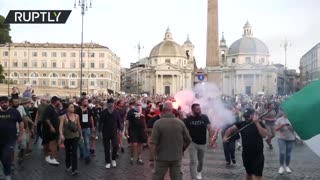 Dragi Like Hitler - Italians Throw The Roman Salute - Protesters Slam Italian PM For Introducing Covid Health Pass