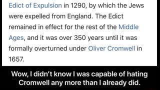 OLIVER CROMWELL - HOW THE JEWS FUNDED THE ENGLISH REVOLUTION