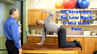 10 Stretches for Low Back or Mid Back Pain- Everyone Should Do.