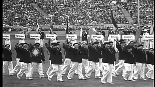 Adolf Hitler gives a speech during 1936 Olympic games held in Berlin, Germany. HD Stock Footage