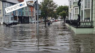 FLASH FLOODS UK ðŸ‡¬ðŸ‡§ Wales Aberystwyth 10th August