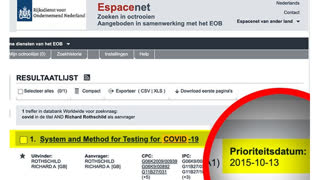 Rothschild Patented COVID-19 Biometric Tests In 2015 And 2017