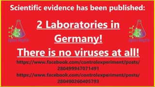 Laboratories In Germany Publish Evidence That There Is No Virus And That COVID Does Not Exist