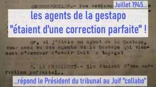 Les agents de la gestapo "Ã©taient dâ€™une correction parfaite" rÃ©pond le prÃ©sident du tribunal au Juif