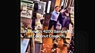 Nasty Hood Rat Launches Coffee Pot At McDonald's Staff, Hitting Teen Girl, Making Her Cry In Florida