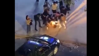 White Man beaten, ran over and dragged under car by a bunch of NIGGERS.all because he was holding a pro life sign