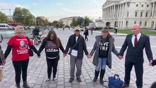 Ashley babbit mother show up at Capitol to remember her daughter gets berated by a couple of beaners calling her daughter a "terrorist"